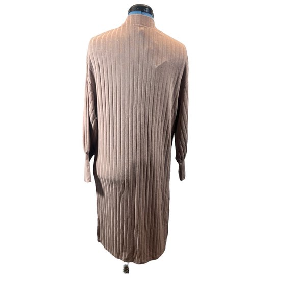 NWT Status by Chenault Ribbed Duster Cardigan Women Camel Size Small Casualwear - Picture 7 of 10